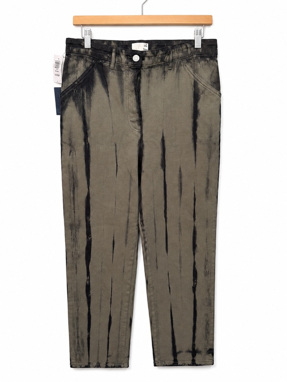 Aritzia Wilfred‎ Free Kelsey High Rise Tie Dye Ankle Pants Green Black NWT 10
